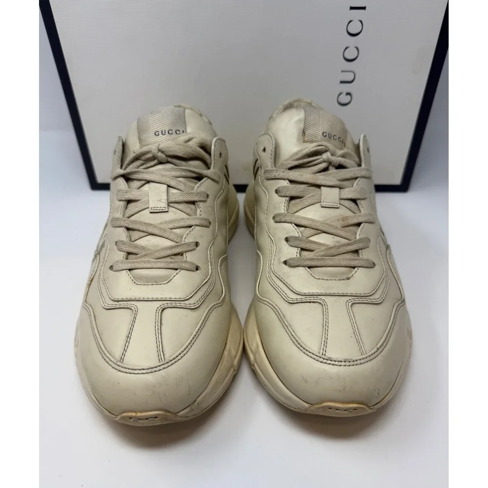 Gucci Rhyton Logo Leather Sneaker Size 9 US 8 Gucci